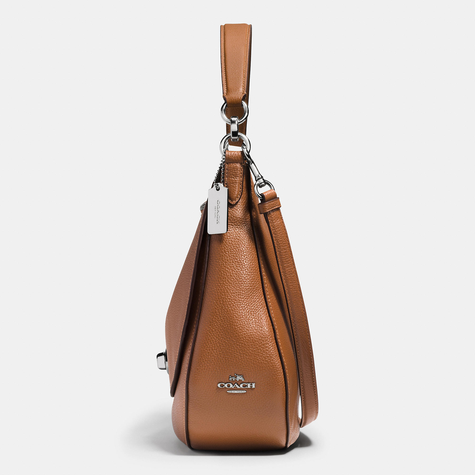 New Realer Coach Turnlock Hobo In Pebble Leather  New Realer Coach Turnlock Hobo In Pebble Leather